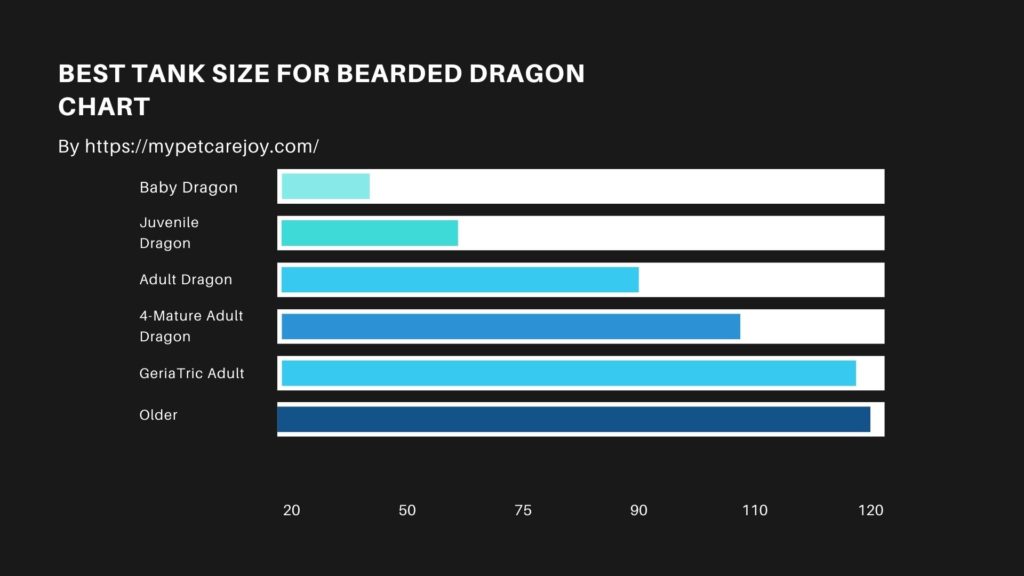 Best tank Size for Bearded Dragon chart